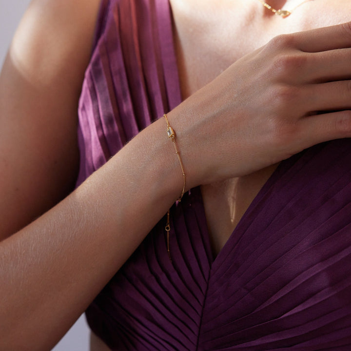 Jules Baguette Birthstone Bracelet