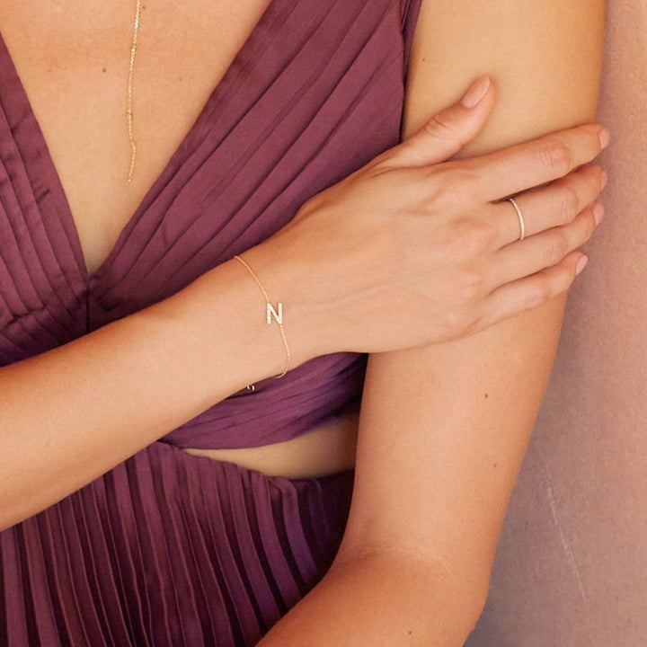 Blaire Diamond Initial Bracelet