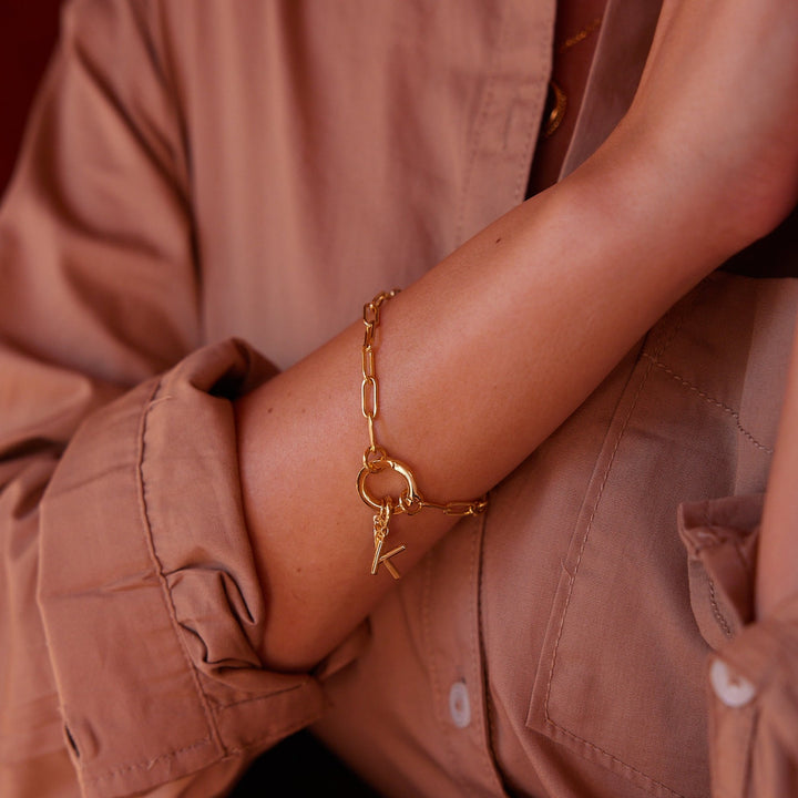 Colette Birthstone Initial Bracelet