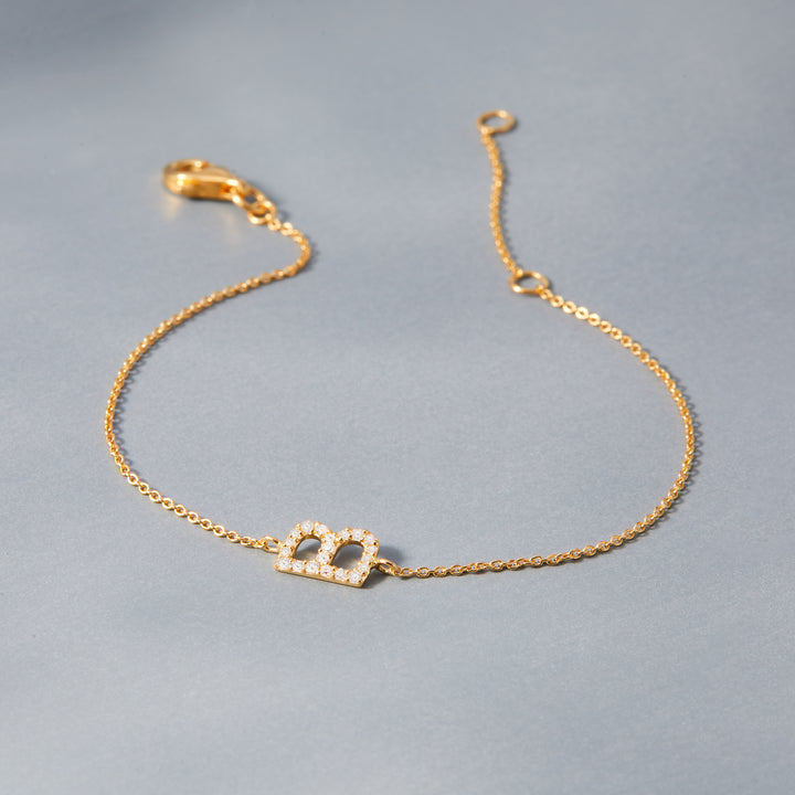 Blaire Diamond Initial Bracelet