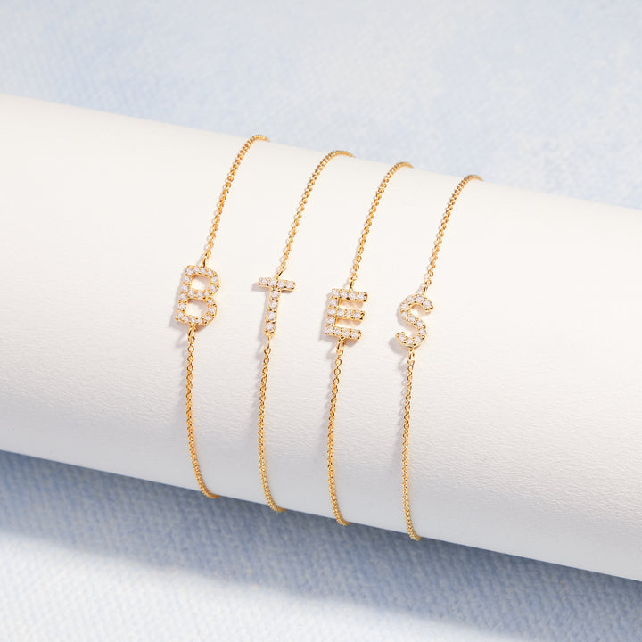 Blaire Diamond Initial Bracelet