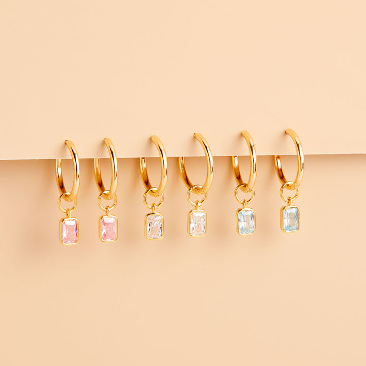 Mackenzie Birthstone Hoops