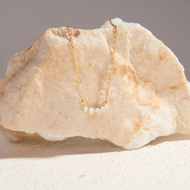 Ellie 14K Gold Diamond Necklace