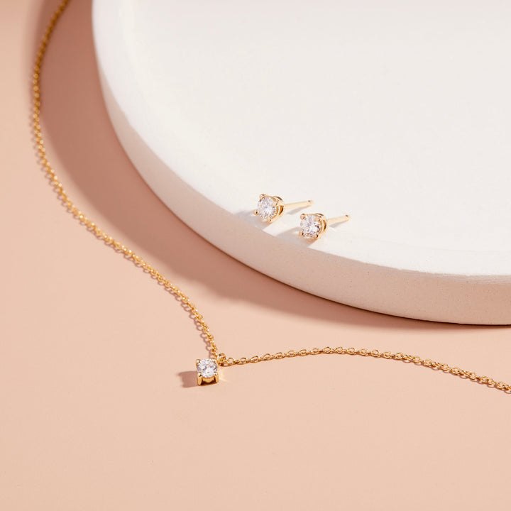Audrey 14K Gold Diamond Earrings
