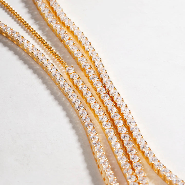 Isabella Gold Vermeil Tennis Necklace