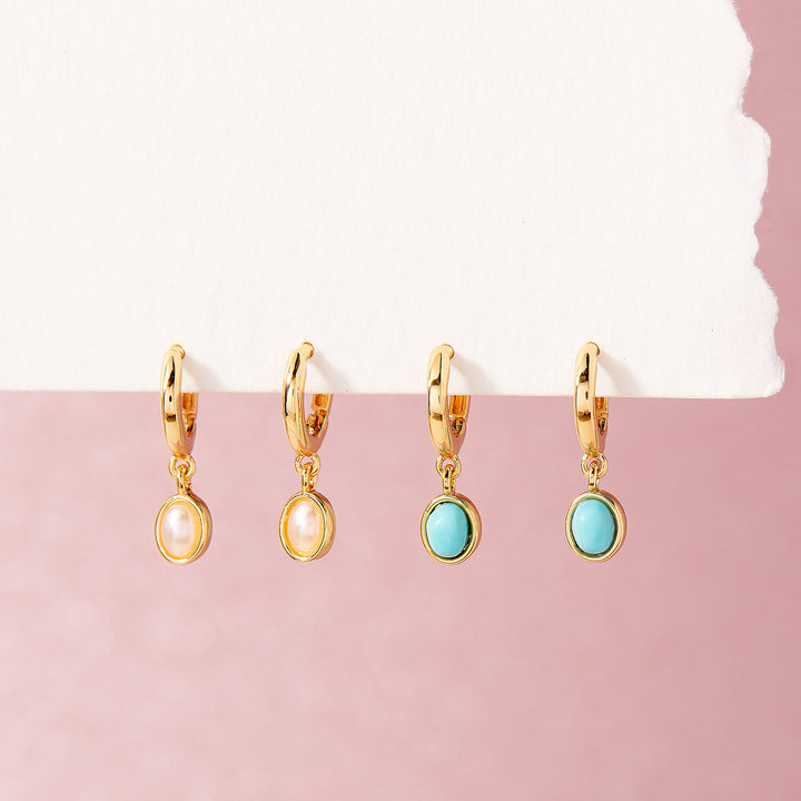 Kara Pearl Hoop Earring