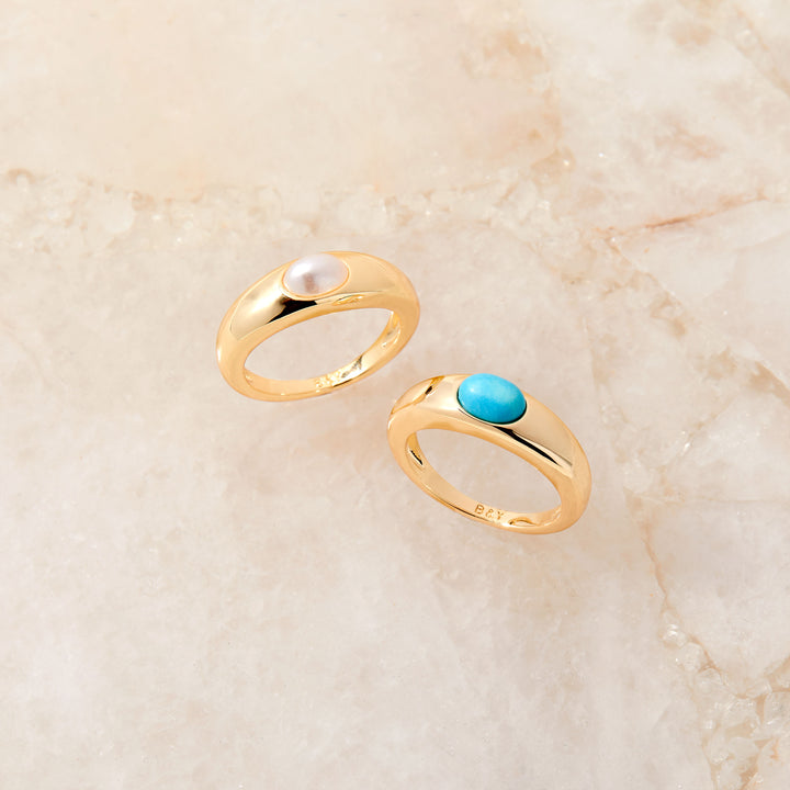 Kara Turquoise Signet Ring