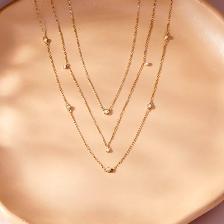 Juliet 14k Gold Diamond Necklace