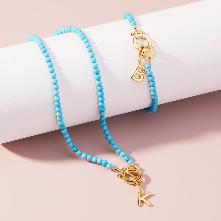 Avery Initial Turquoise Bracelet