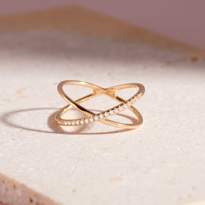 Kelsey 14K Gold Diamond Ring
