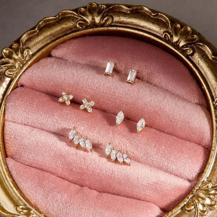 Zola Four Marquise Flat Back Earrings