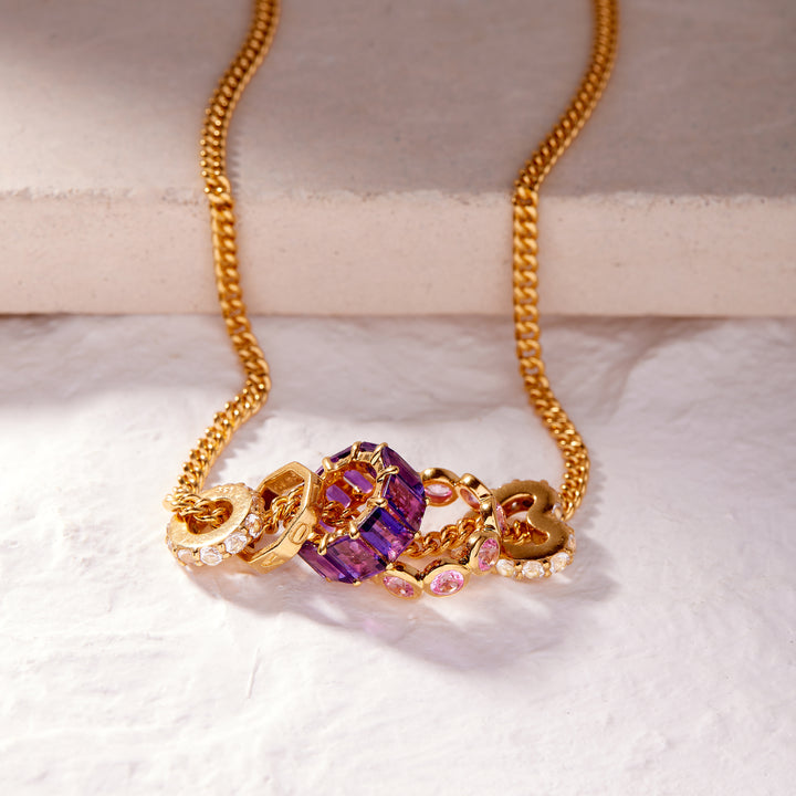 Gracie Gold Vermeil Diamond Heart Bead