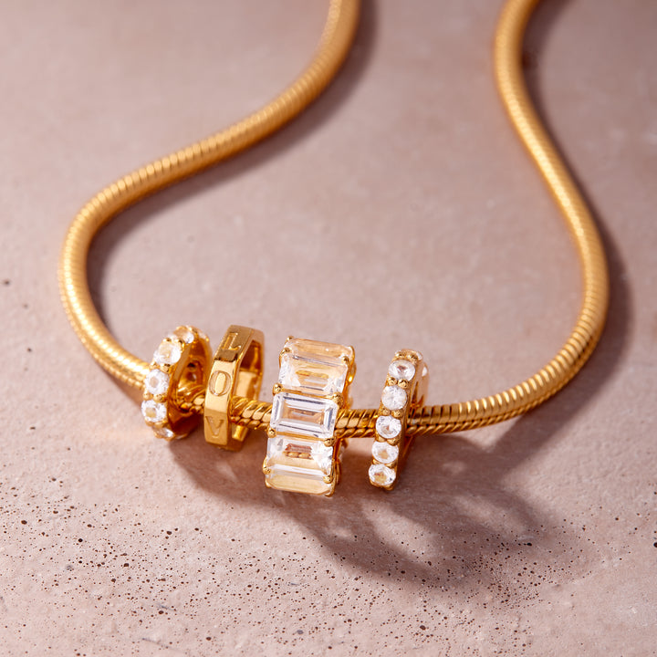 Gracie Gold Vermeil Baguette Birthstone Bead