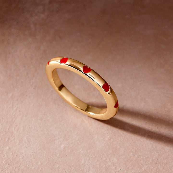 Maeve Heart Enamel Ring