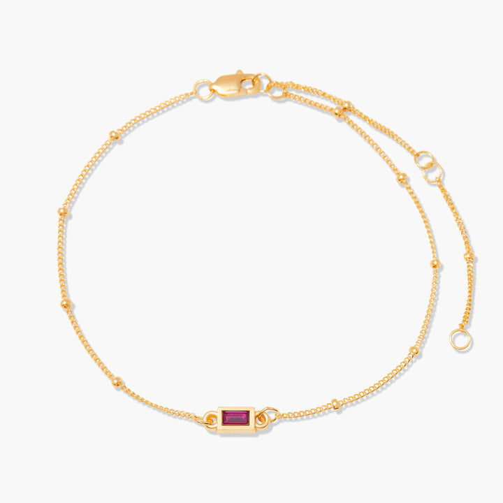 Jules Baguette Birthstone Bracelet