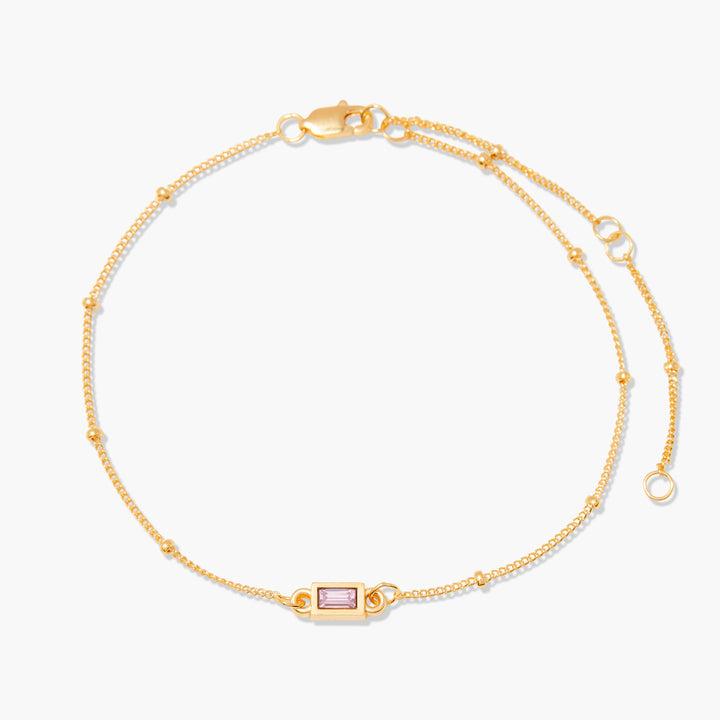 Jules Baguette Birthstone Bracelet