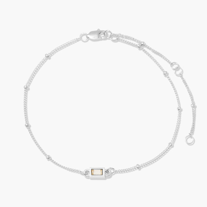Jules Baguette Birthstone Bracelet