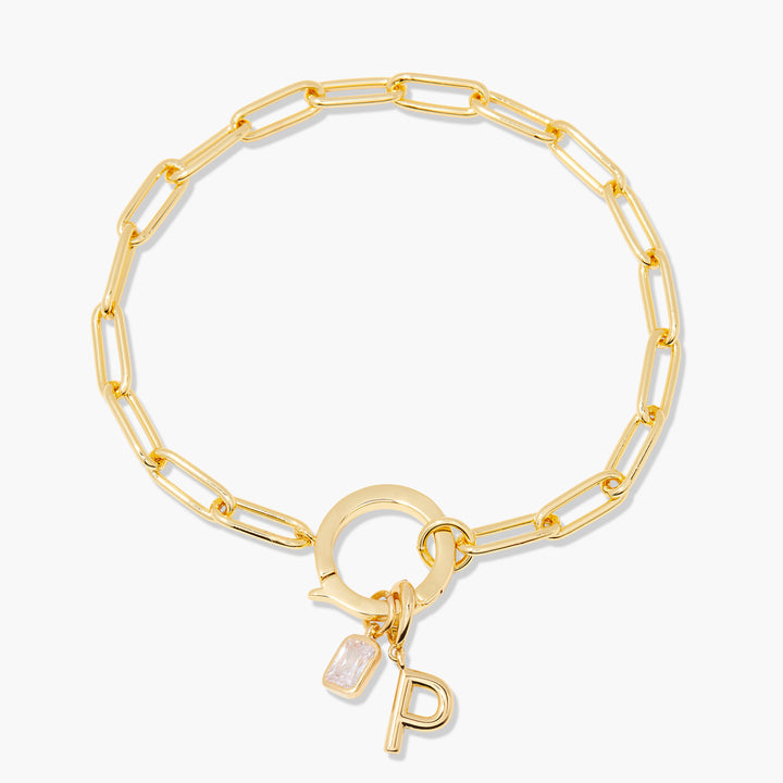 Colette Birthstone Initial Bracelet