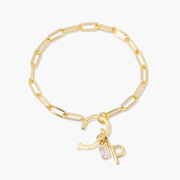 Colette Birthstone Initial Bracelet