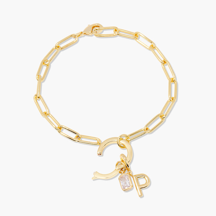 Colette Birthstone Initial Bracelet