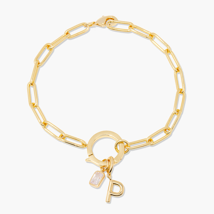 Colette Birthstone Initial Bracelet
