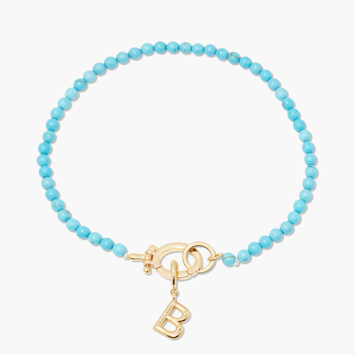 Avery Initial Turquoise Bracelet