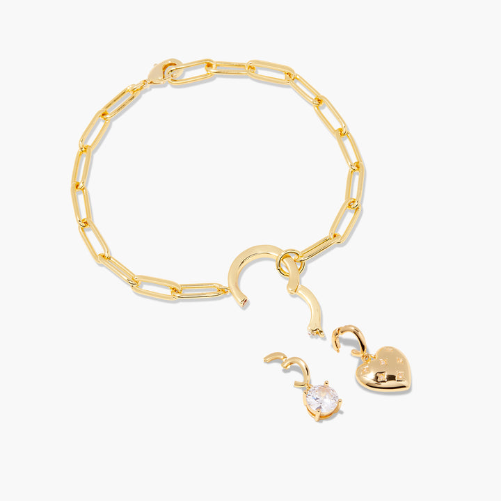 Lillian Birthstone Heart Charm Bracelet