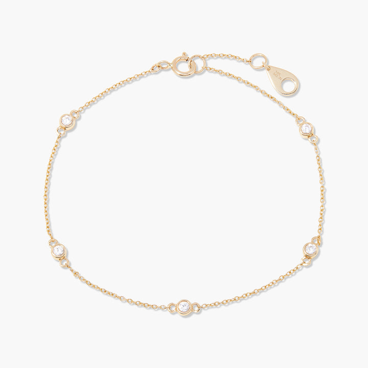 Juliet 14K Gold Station Diamond Bracelet