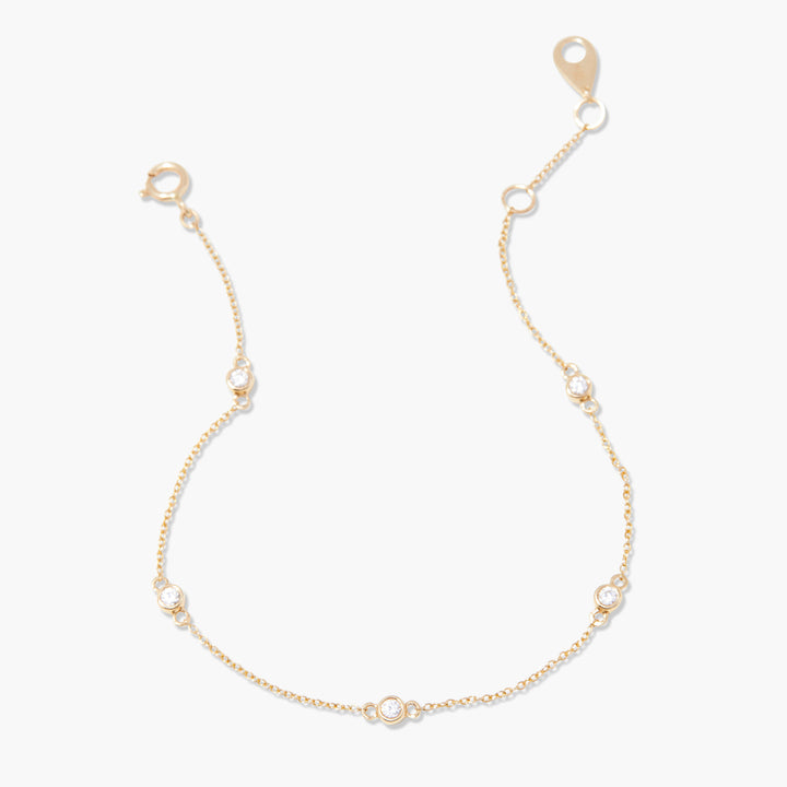 Juliet 14K Gold Station Diamond Bracelet