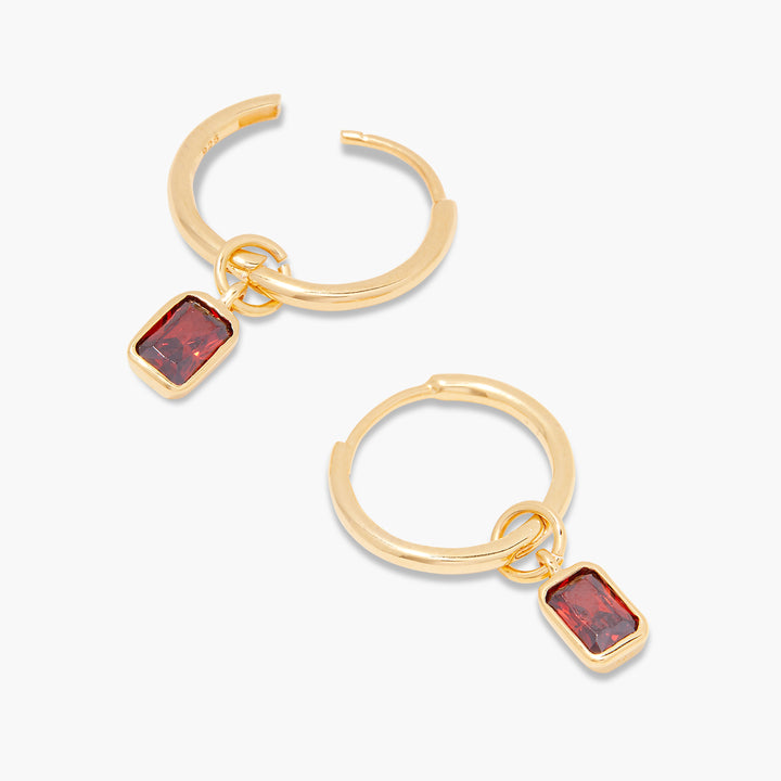 Mackenzie Birthstone Hoops