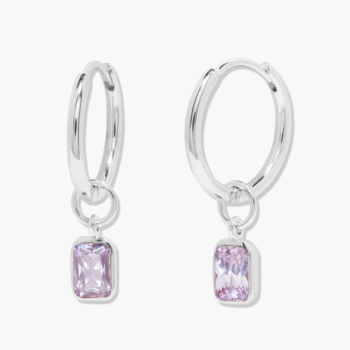Mackenzie Birthstone Hoops