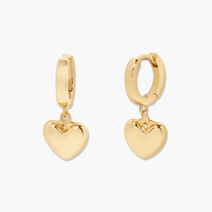 Ruby Heart Earrings