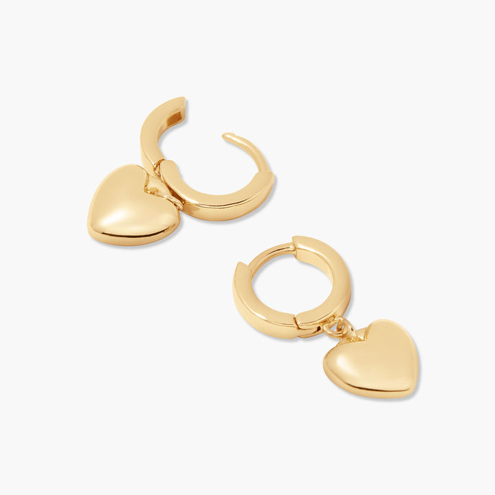 Ruby Heart Earrings