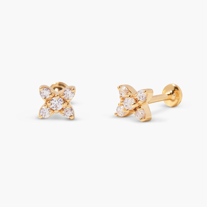 Zola Flower Flat Back Earrings