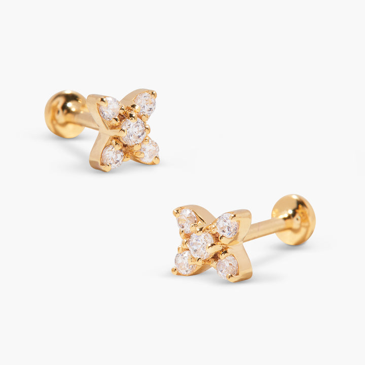 Zola Flower Flat Back Earrings