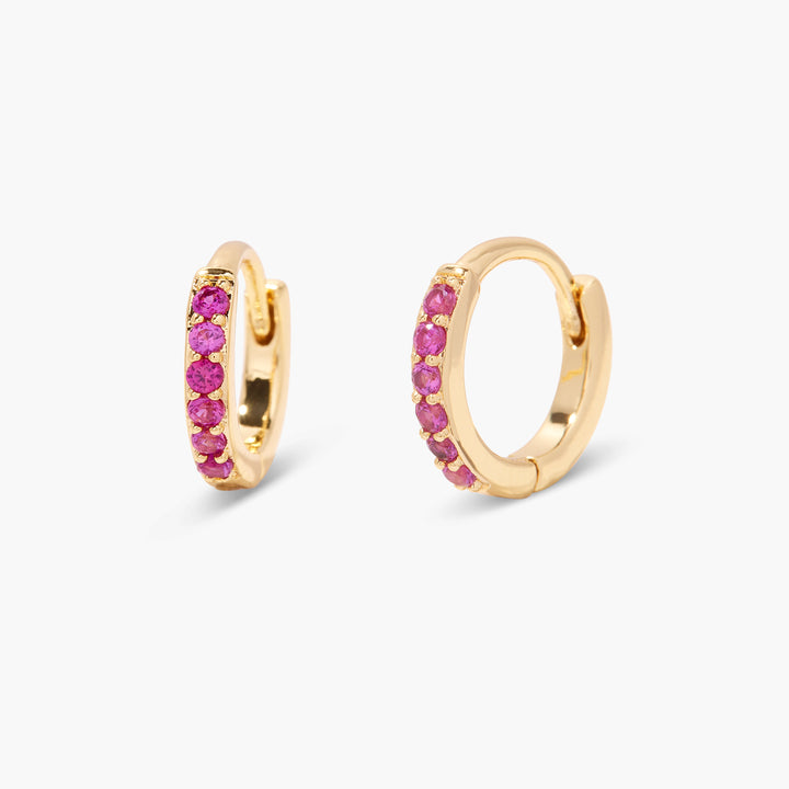 Zara Birthstone Huggies