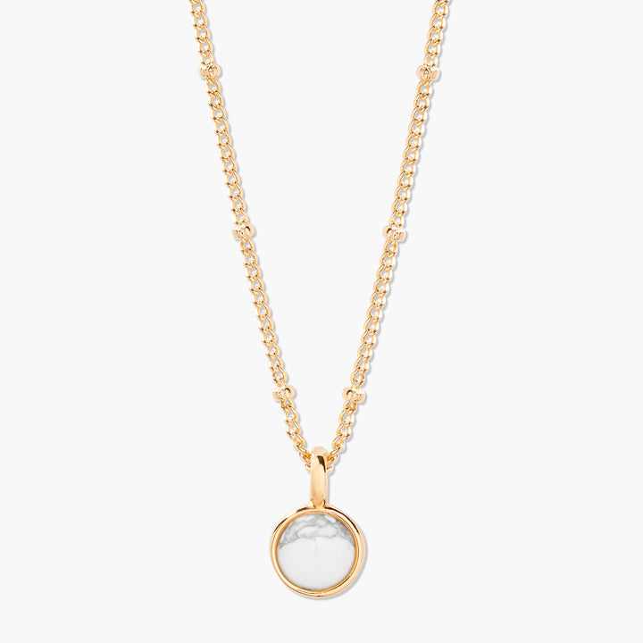 Nola Gemstone Pendant- Howlite