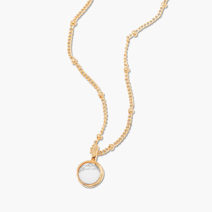 Nola Gemstone Pendant- Howlite