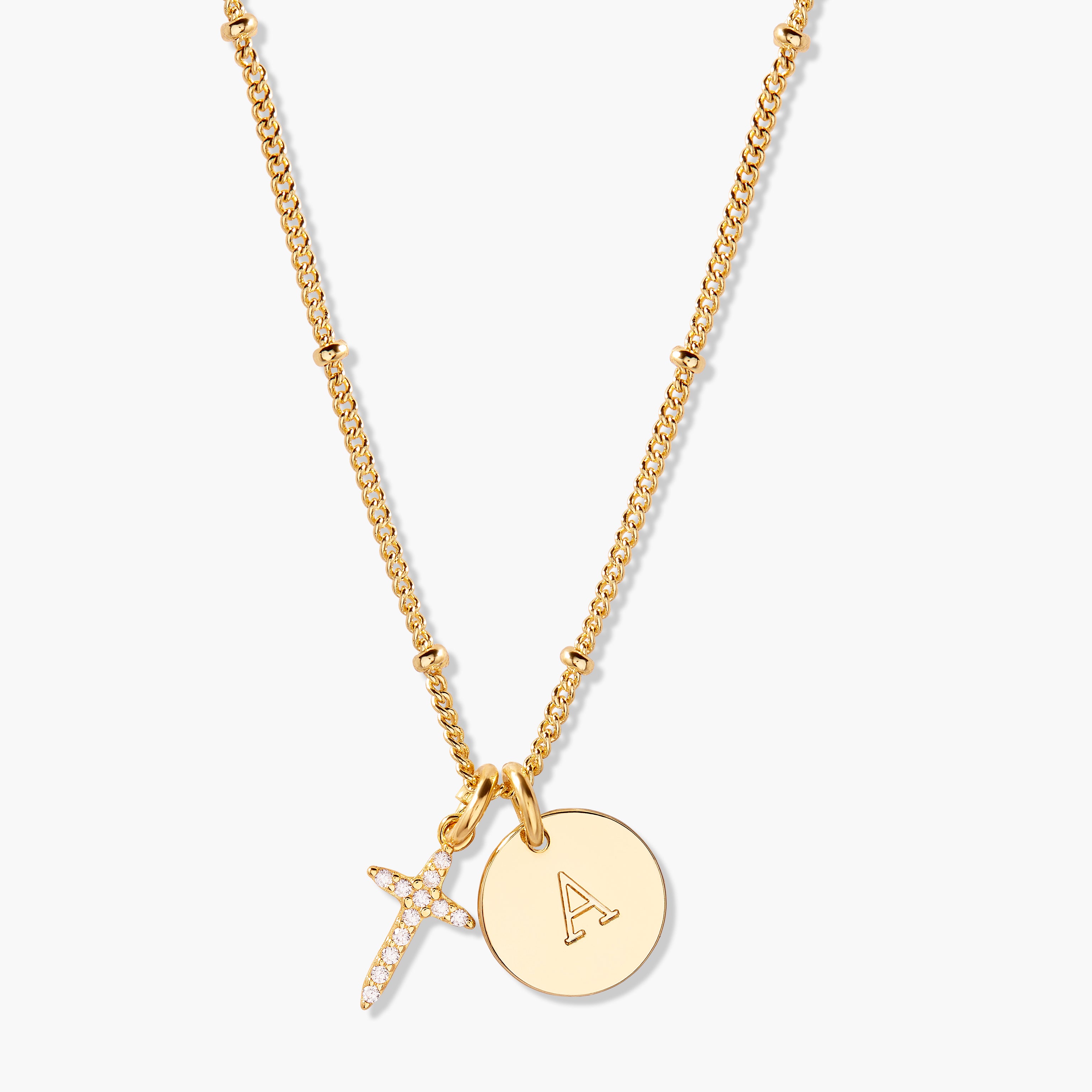 Josephine Initial Cross Pendant – Brook & York