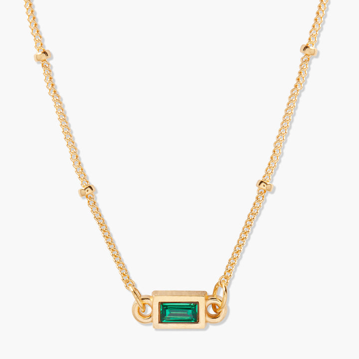 Jules Baguette Birthstone Necklace