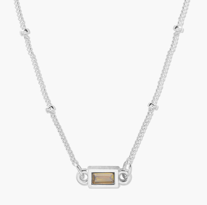 Jules Baguette Birthstone Necklace