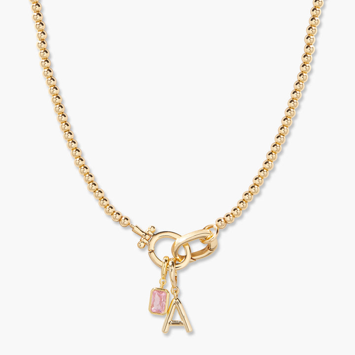 Avery Birthstone Initial Necklace