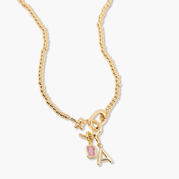 Avery Birthstone Initial Necklace