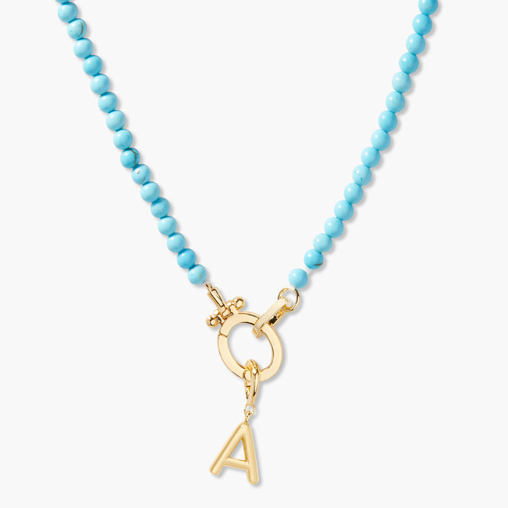 Avery Initial Turquoise Necklace