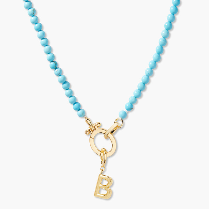 Avery Initial Turquoise Necklace