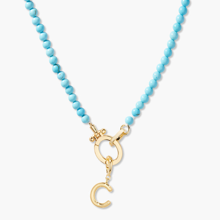 Avery Initial Turquoise Necklace