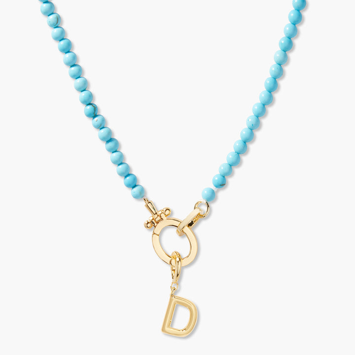 Avery Initial Turquoise Necklace