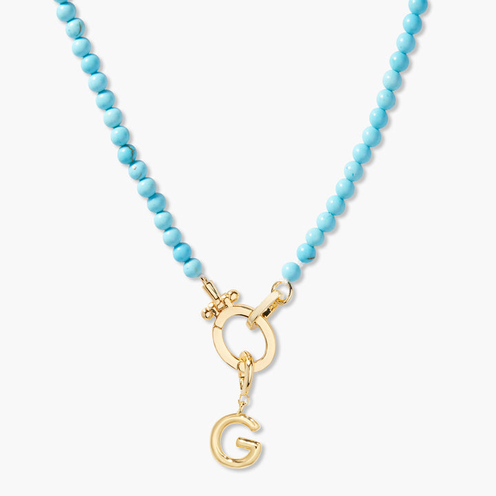 Avery Initial Turquoise Necklace