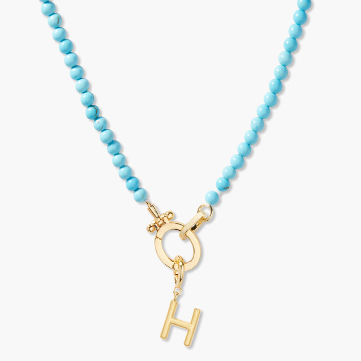 Avery Initial Turquoise Necklace