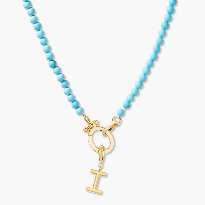 Avery Initial Turquoise Necklace